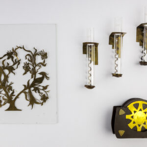 Lámpara Artesanal Decorativa con Árbol de la Vida en Metal y Vidrio – Diseño Exclusivo