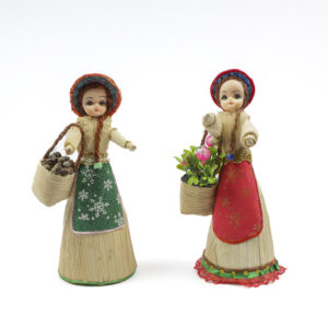 Muñecas Artesanales Campesinas en Fibra Natural – Decoración Típica Colombiana